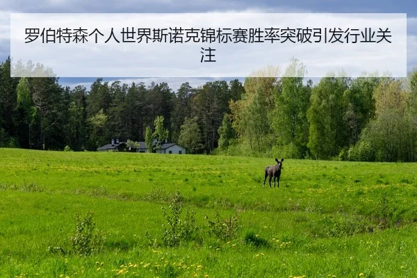 罗伯特森个人世界斯诺克锦标赛胜率突破引发行业关注